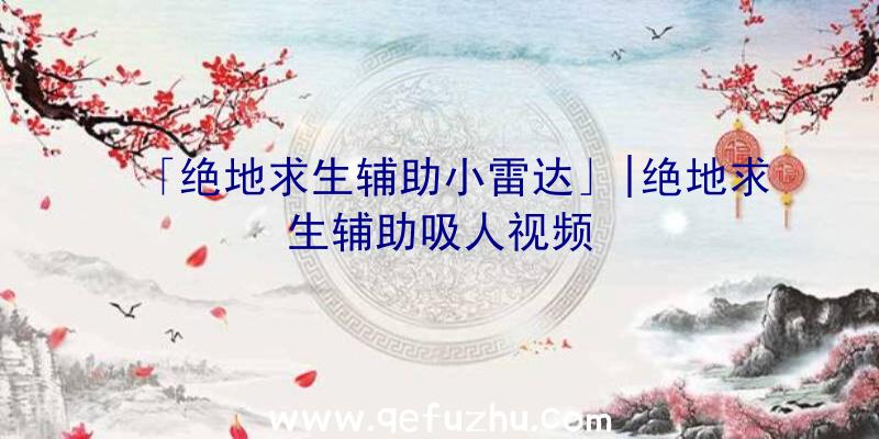 「绝地求生辅助小雷达」|绝地求生辅助吸人视频